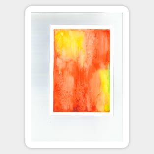 Watercolor galaxy in red and yellow Sticker